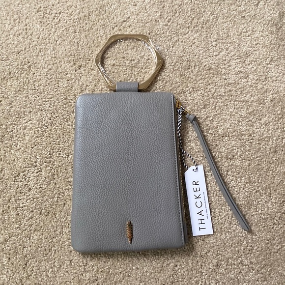 Thacker Handbags - Thacker Leather Nolita wristlet clutch grey NWT